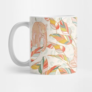 Orange and Cream Leopard Jungle Mug